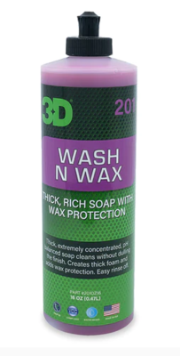 3D WASH N WAX 473 ML PRÉMIOVÝ PH NEUTRÁLNÍ KONCENTROVANÝ  OCHRANNÝ ŠAMPON S VOSKEM - 1